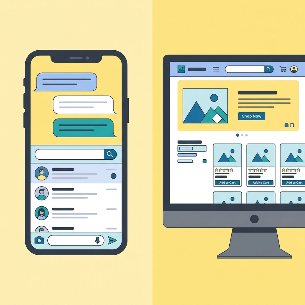 Instagram DM vs Website Comparison
